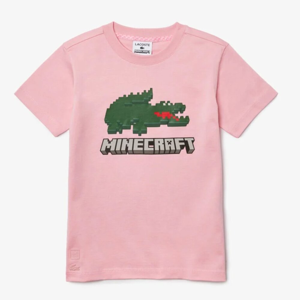 EUC Minecraft x Lacoste Kids' Tee, Sz 8